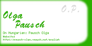 olga pausch business card